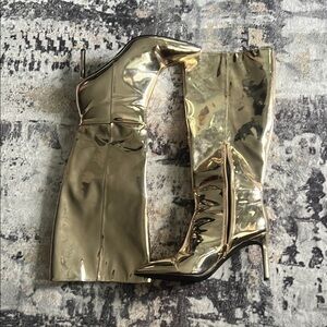 Express - Gold High Heel Boots